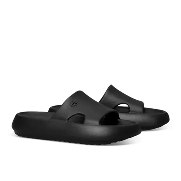 Tory Burch Women’s Shower Slide Sz 9 Black - Picture 1 of 10